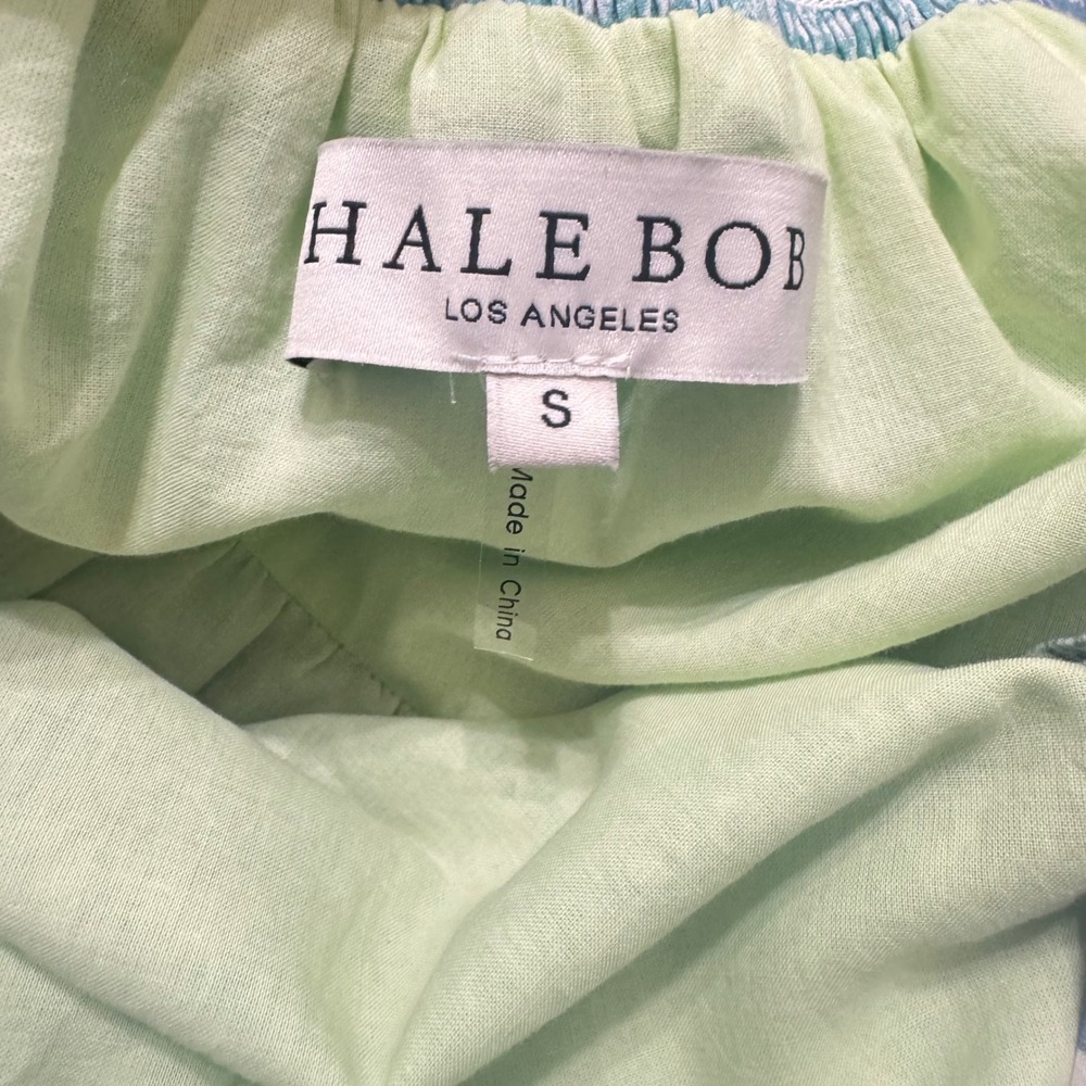 Hale Bob Maxi Dress Womens Small Blue Green Tiered Cotton Tie Strap 21UN6200 - Picture 4 of 8